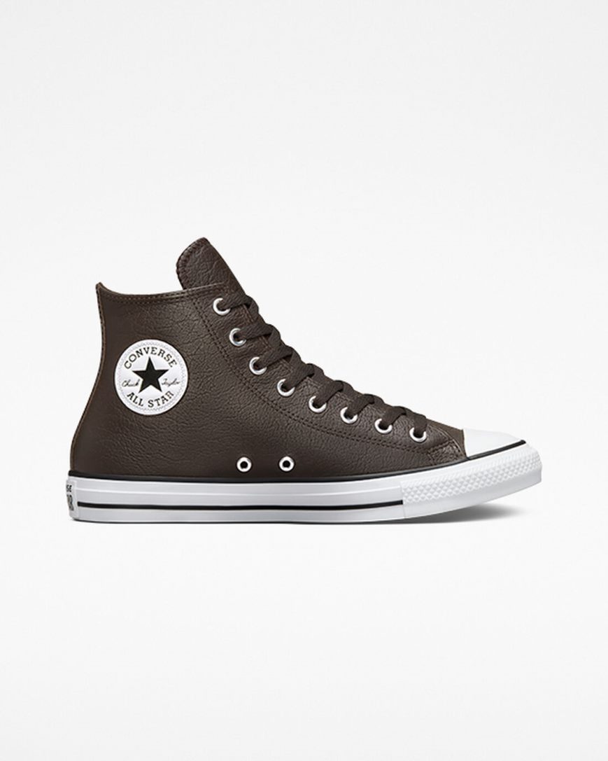 Tenisi Inalti Barbati Converse Chuck Taylor All Star Tumbled Piele Maro Albi Negrii | RO RJXTZ180